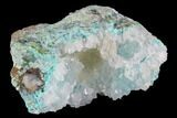 Quartz on Chrysocolla & Calcite - Peru #98117-1